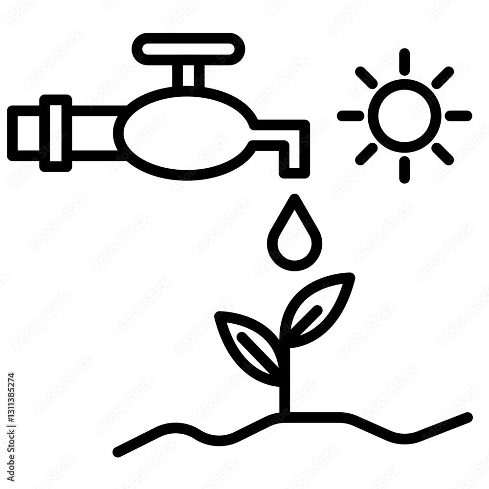 Obraz premium Water Stress Icon