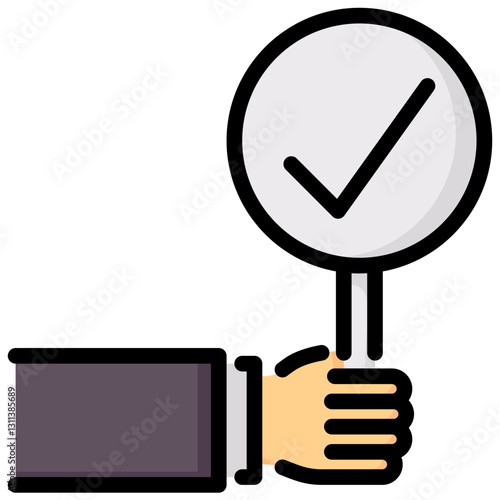 approve vector filled outline icon