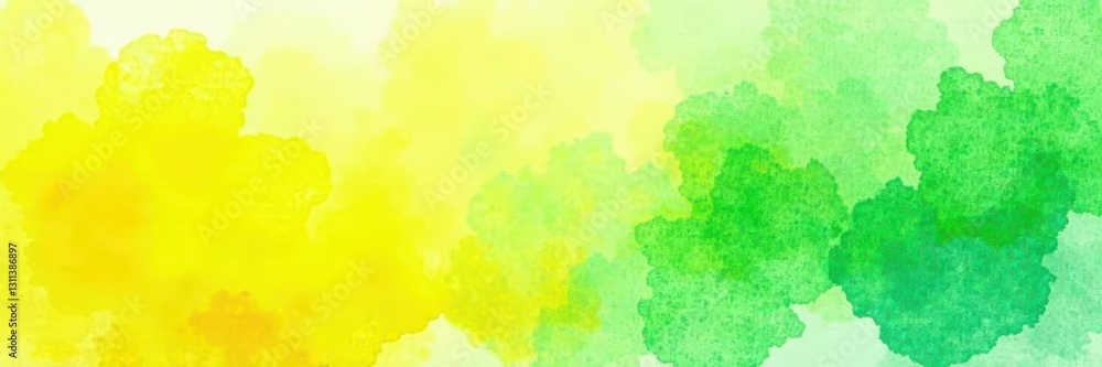 Obraz premium Abstract yellow green watercolor wash, spring texture, watercolor, art