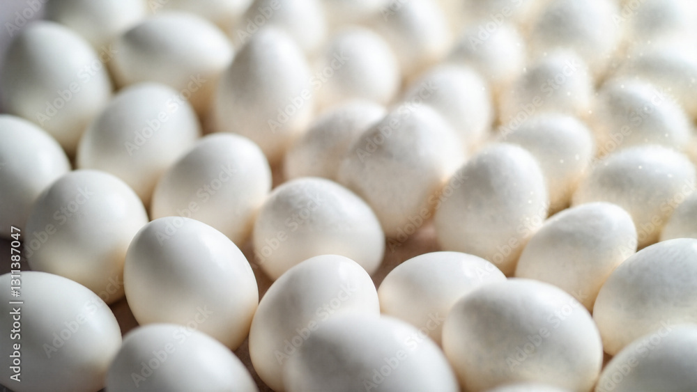 Exquisite Close-Up of Pristine White Eggs for Spring-Themed Marketing, Easter Traditions, and Culinary Inspiration Exquisite Close-Up of Pristine White Eggs for Spring-Themed Marketing, Easter Traditions, and Culinary Inspiration