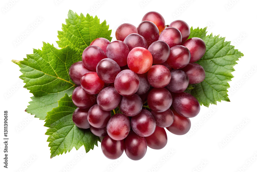Fototapeta premium red grape isolated on transparent background png