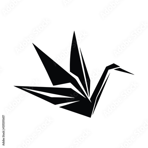 origami bird vector
