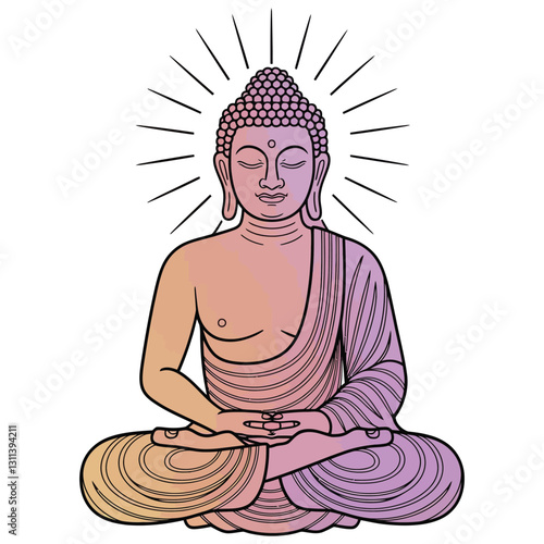 Minimalist Vesak Day Vector Design.