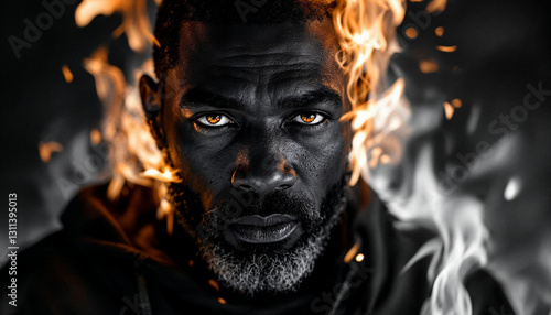 portrait of a scary halloween vampire