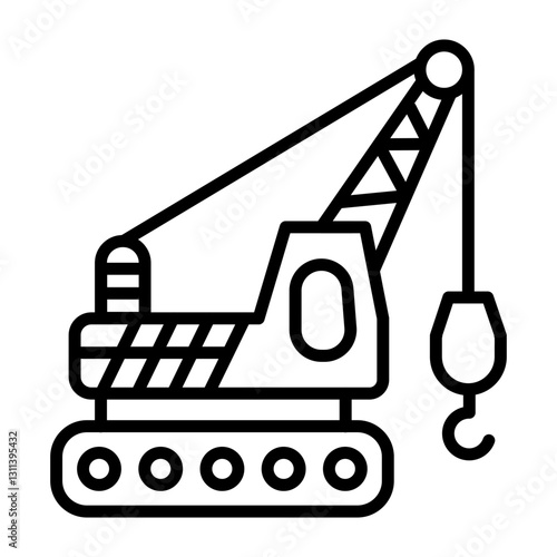 Crawler Crane Icon
