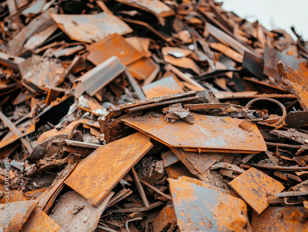 large pile of rusted metal debris and rubble large pile of rusted metal debris and rubble