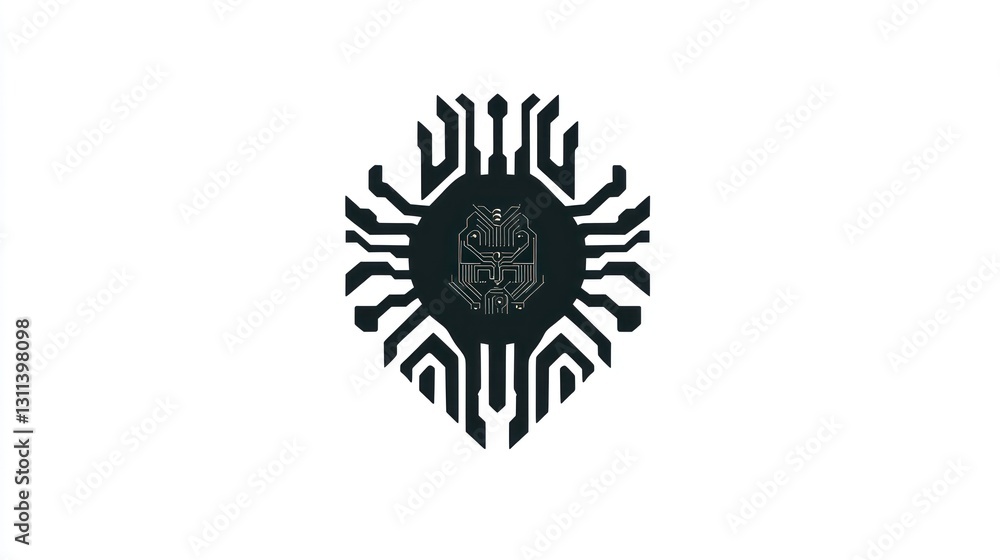 Fototapeta premium Abstract circuit design, geometric pattern, technology concept, for website background