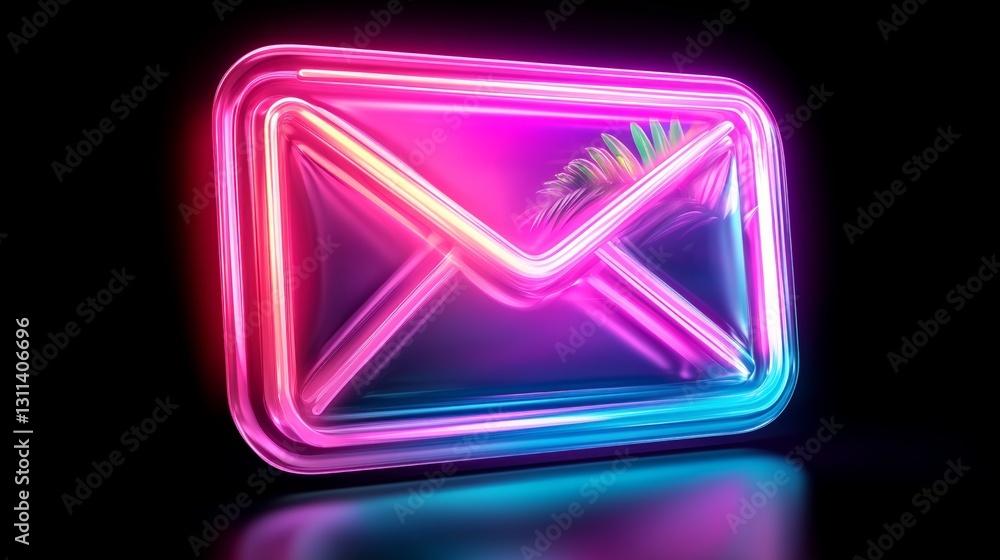 Stylish envelope icon, mail, email, received message, button or sign, on a beautiful background. Stylish envelope icon, mail, email, received message, button or sign, on a beautiful background.