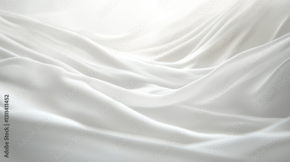 Abstract White Silk Fabric Texture Soft, Smooth, Draped Background. Abstract White Silk Fabric Texture Soft, Smooth, Draped Background.
