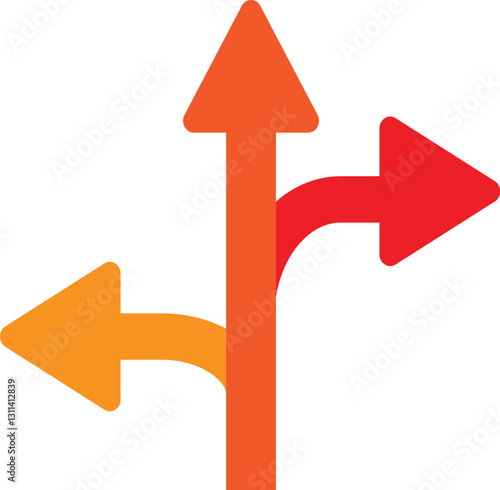 Direction Icon vector, isolated on white background. Vector illustration