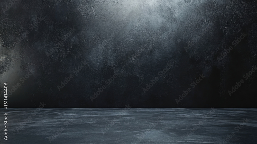 Dark empty room interior with minimalist concrete walls and floor Dark empty room interior with minimalist concrete walls and floor