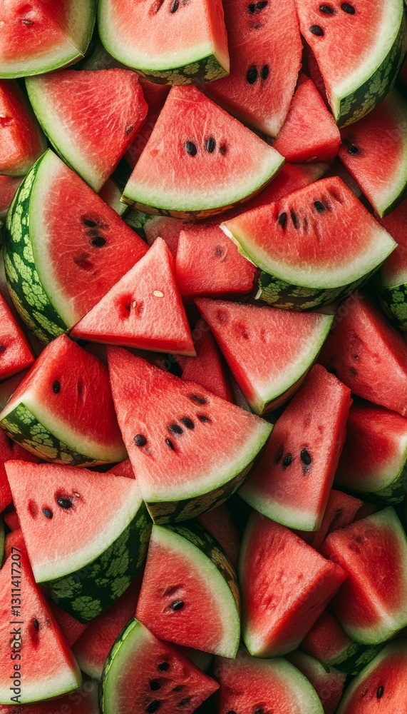Sliced Watermelon Background, Fresh Summer Fruit Pattern. Vibrant Red And Green Watermelon Texture, Sliced Watermelon Background, Fresh Summer Fruit Pattern. Vibrant Red And Green Watermelon Texture,