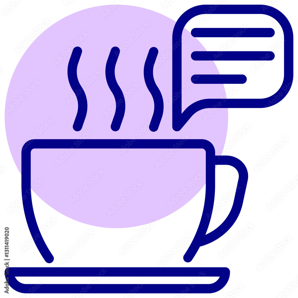 coffee break talk vector mixed outline icon coffee break talk vector mixed outline icon