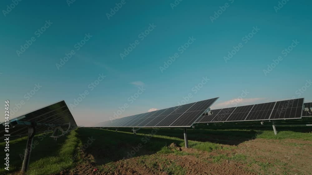 custom made wallpaper toronto digitalWide-angle view of solar panels on a sunny day in an open green field