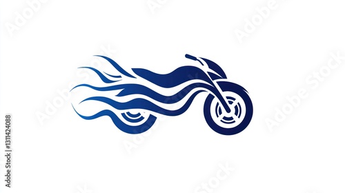 Wallpaper Mural Abstract motorcycle logo, flames, side view, graphic design, vector art Torontodigital.ca