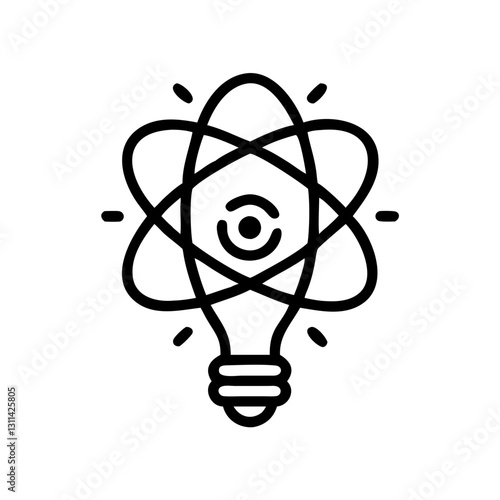 A light bulb based on a simplified model of the atom. Intended for use in scientific and technological applications.