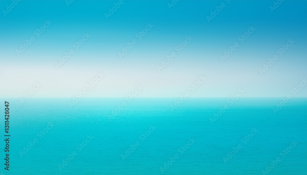 Obraz premium A gentle gradient flowing from soft teal to pale blue, with smooth, seamless transitions for a calming and tranquil background. 