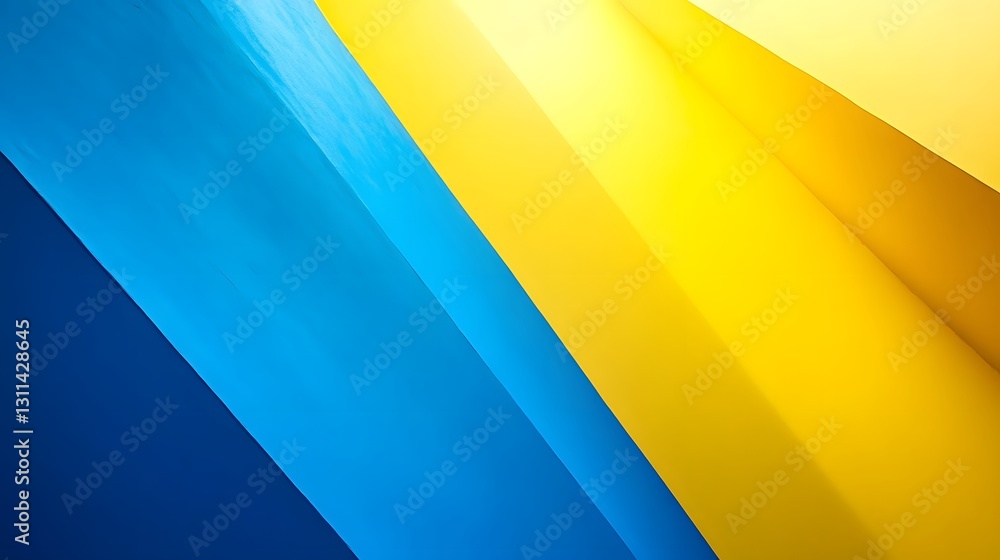 Abstract Diagonal Stripes of Blue and Yellow Abstract Diagonal Stripes of Blue and Yellow