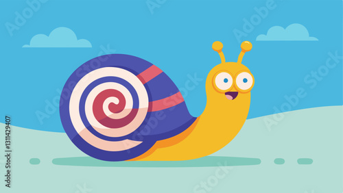 Turbocharged Shell In this image a cartoonish snail with a spiral shell equipped with powerful jet engines takes center stage. The engines are brightly colored and emit vibrant