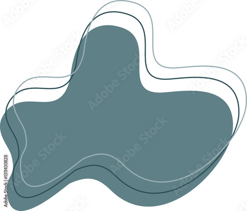 Abstract blob decorative element shape