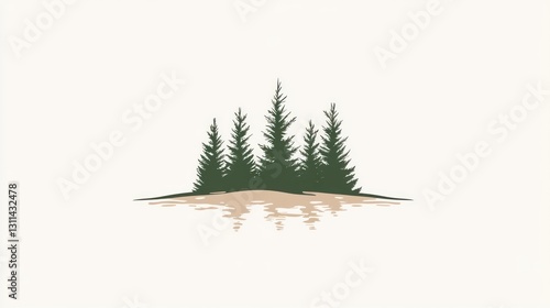 Forest Trees Silhouette Landscape Design