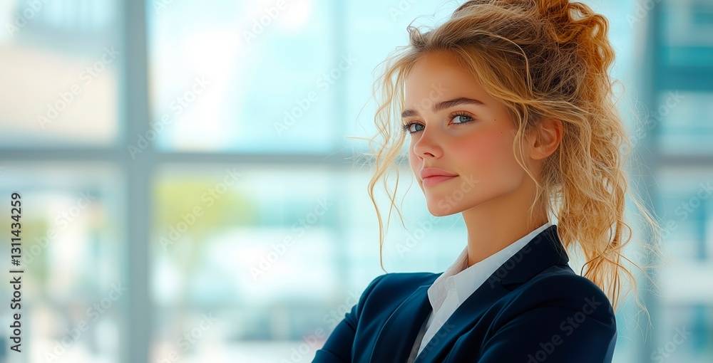 Businesswoman demonstrating leadership and determination in a corporate environment, businessperson studio shoot with copy space Businesswoman demonstrating leadership and determination in a corporate environment, businessperson studio shoot with copy space