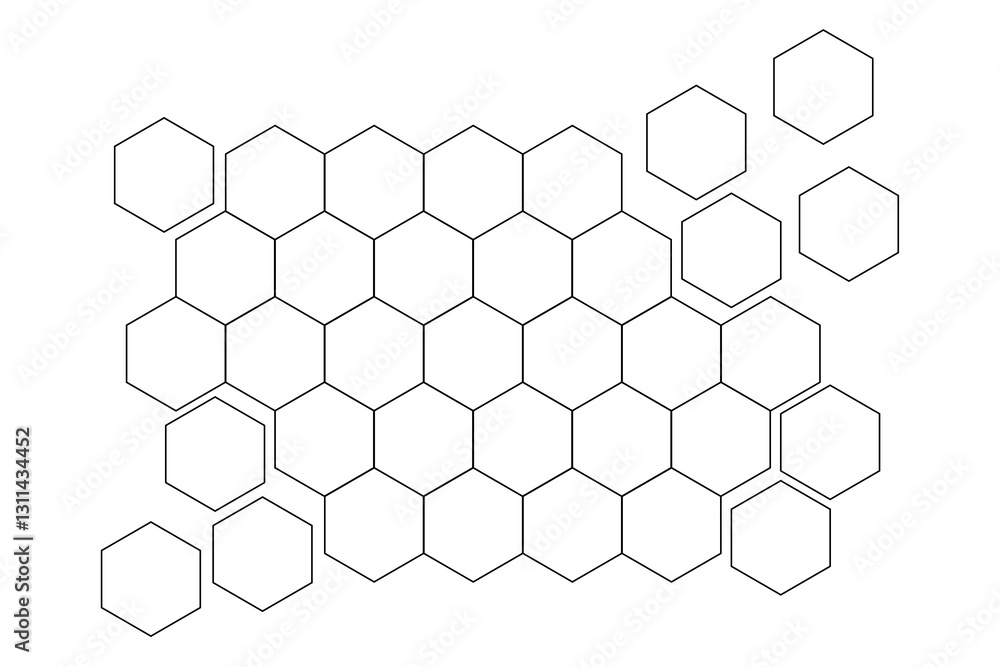 Fototapeta premium Propolis Honey comb logo icon. Honeycomb structure pattern. Honey, pollen, wax, parchment and bee products. Stock vector illustration isolated on a white background.