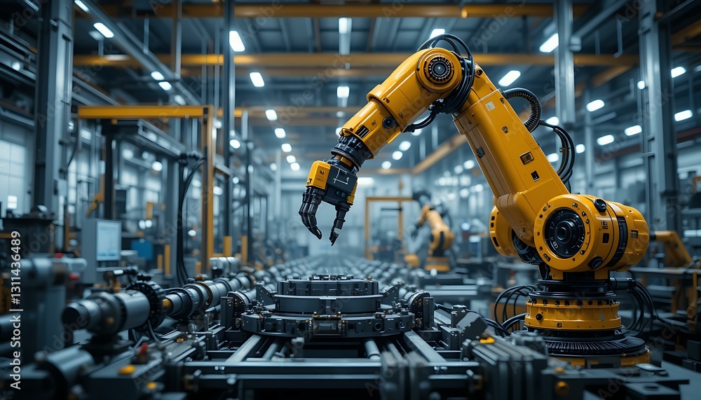 Industrial Robot Arm Automation in Modern Smart Factory Industrial Robot Arm Automation in Modern Smart Factory