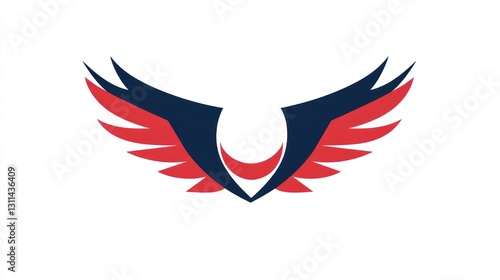 Free Download Abstract wings graphic design, symmetrical,  powerful emblem, ideal for logo or branding - GFXLoad