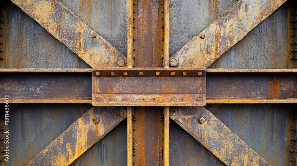 Symmetrical Pattern of Massive Industrial Steel Beams Showcasing Strength and Structure in Modern Architecture Symmetrical Pattern of Massive Industrial Steel Beams Showcasing Strength and Structure in Modern Architecture