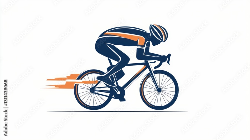 Fototapeta premium Cyclist in Action