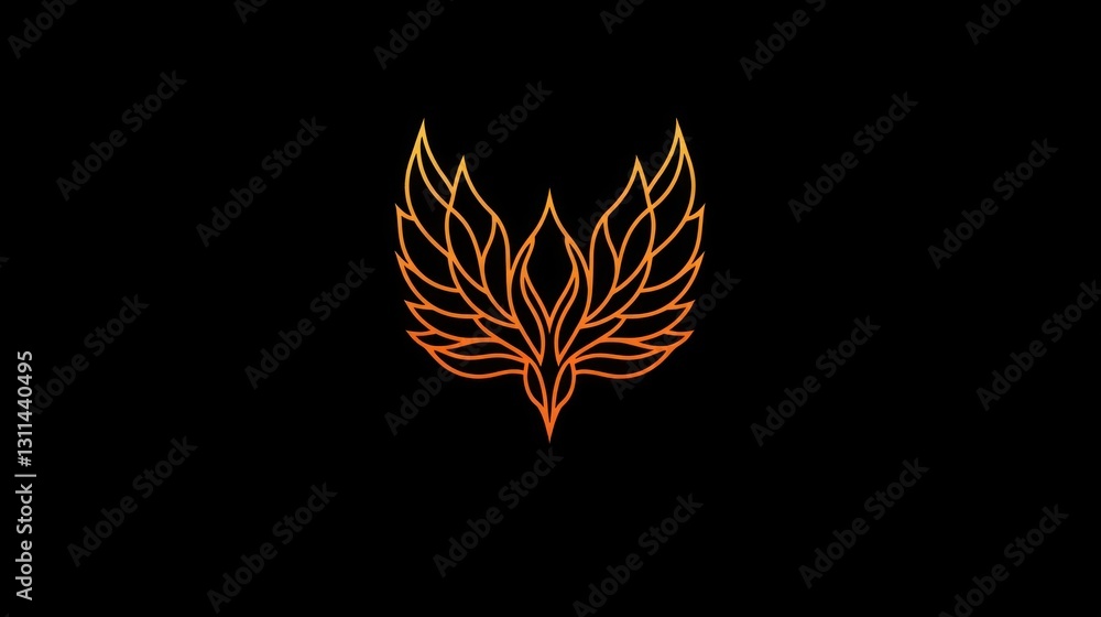 Abstract Phoenix Wings Design Abstract Phoenix Wings Design