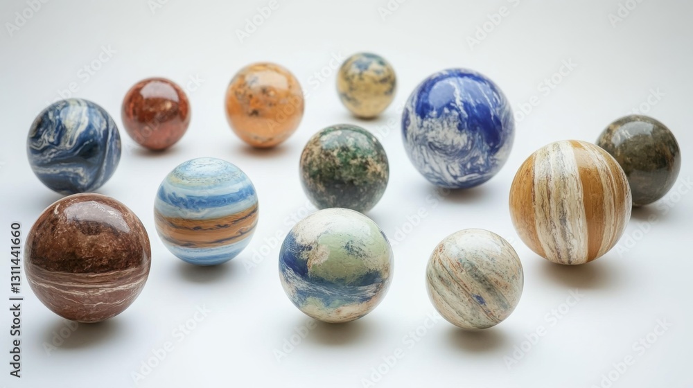 planet-like marble stone balls collection planet-like marble stone balls collection
