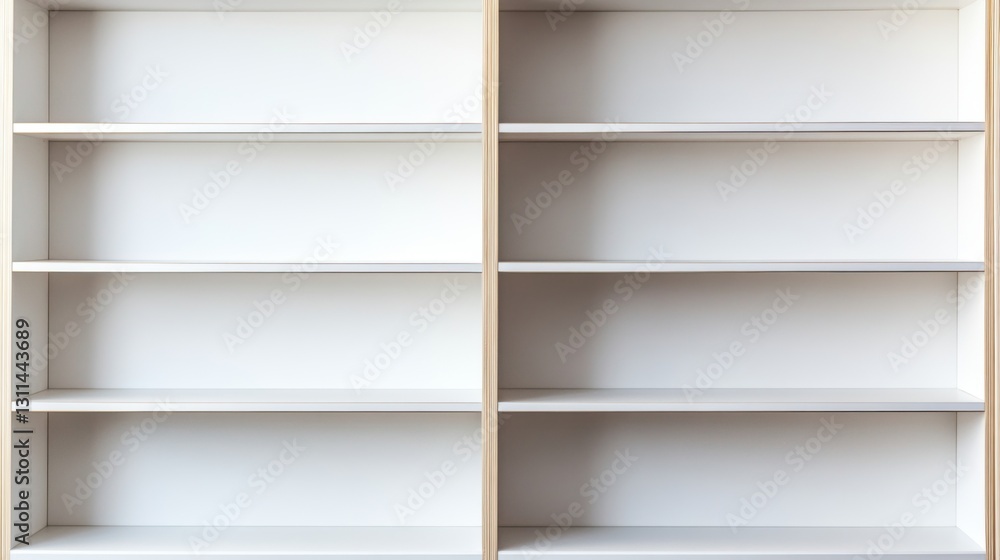 empty white bookshelves empty white bookshelves