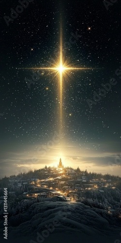 The star serves as a beacon of hope during the Christmas season.