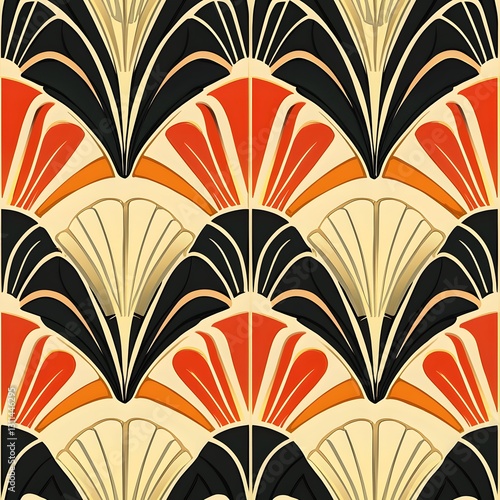 art deco seamless pattern geometric design vintage style wallpap