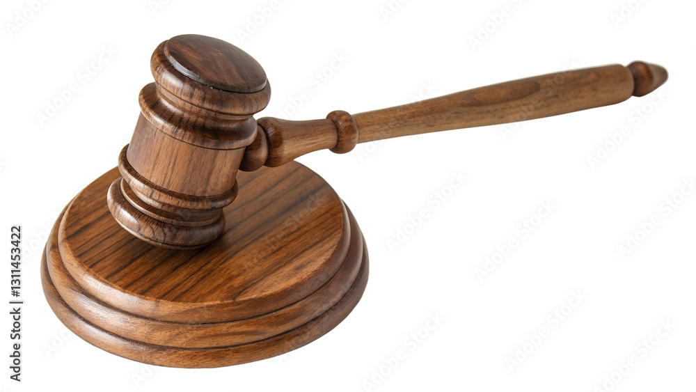 3D wooden gavel isolated on transparent background 3D wooden gavel isolated on transparent background