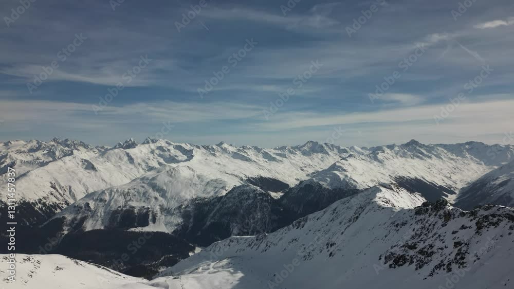 Timelapse of Snow-Capped Peaks of the Swiss Alps in Davos Timelapse of Snow-Capped Peaks of the Swiss Alps in Davos