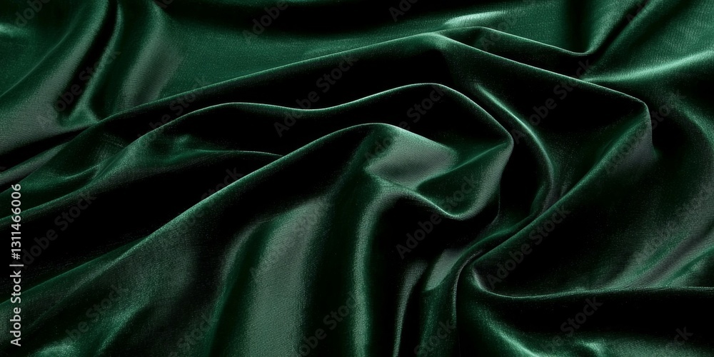 Fototapeta premium Elegant dark emerald cloth perfect for high-fashion creations.