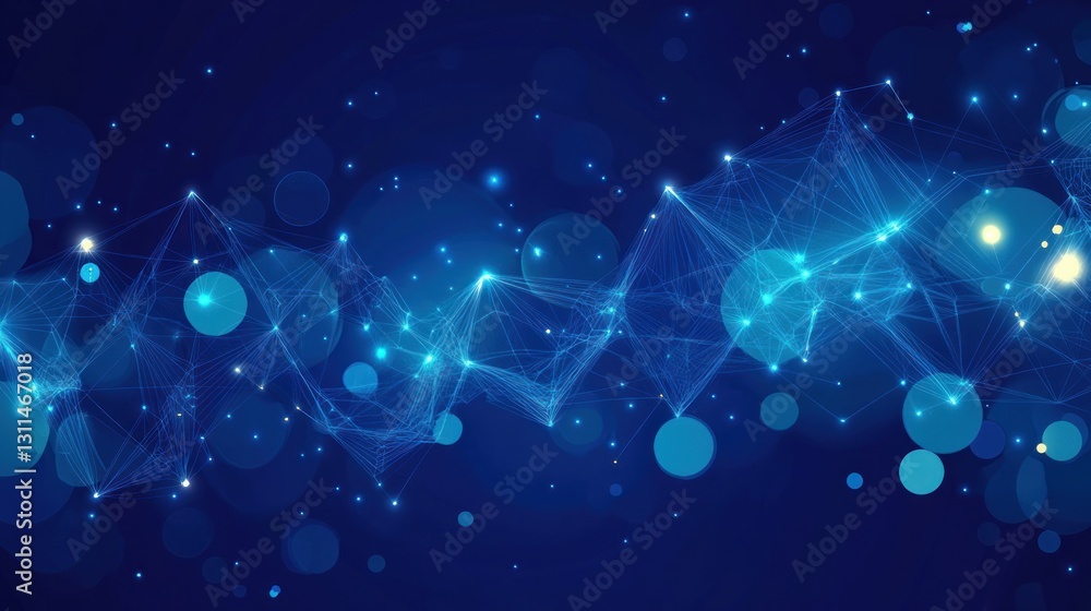 Fototapeta premium Abstract Tech-Inspired Digital Network with Dynamic Data Flow and Connectivity