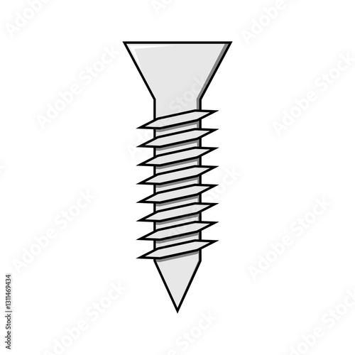 screw. fastening component. vector illustration