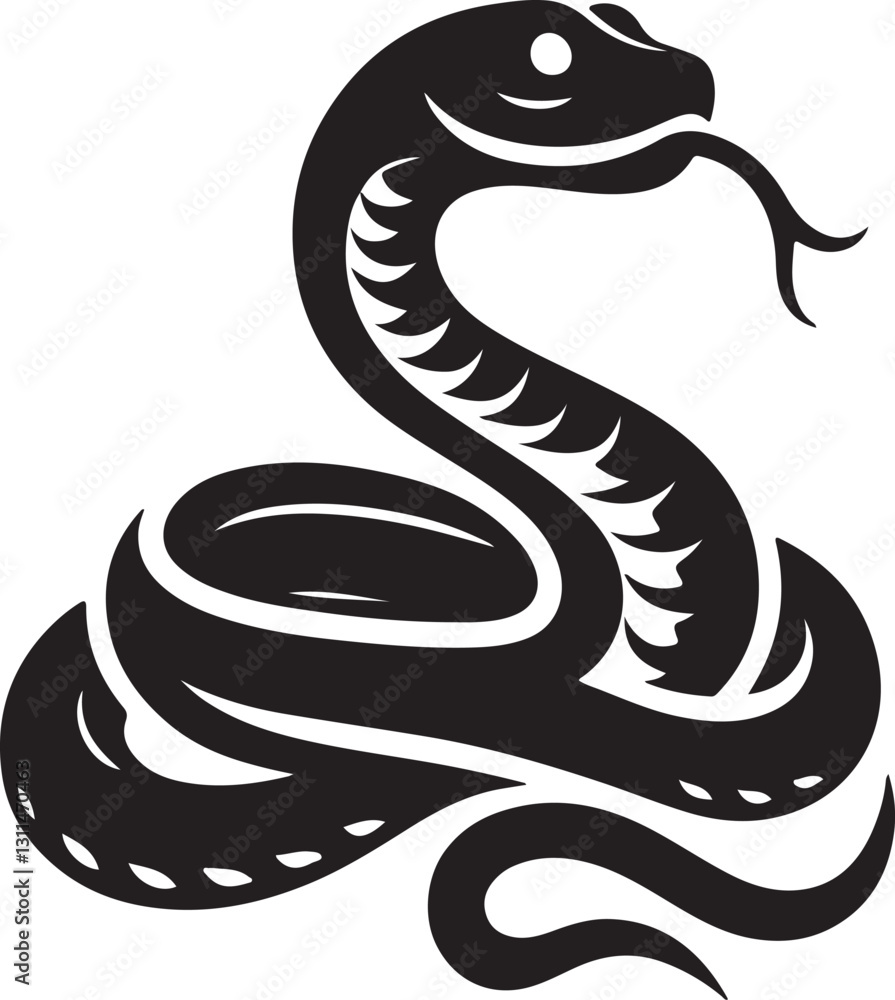 Fototapeta premium Snake picture in white background