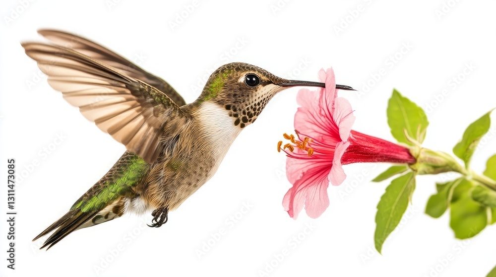 Obraz premium Generic Close-up Hummingbird Scene Near Flower Hovering