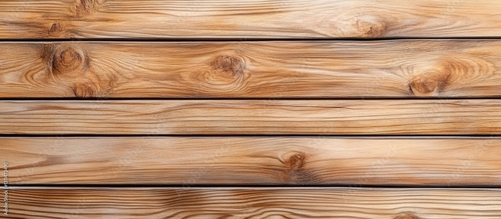 Fototapeta premium Natural wooden plank texture background with warm brown tones horizontal planks arranged evenly ideal for design wallpaper or text overlay.