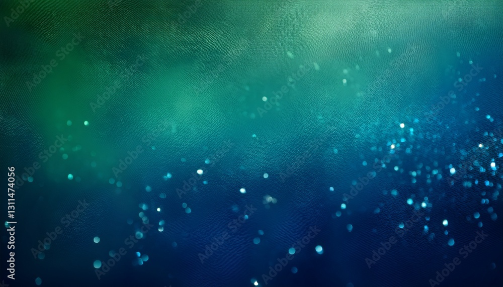 Obraz premium Abstract background. Rich Green Navy Silver Mist BG. Sophisticated atmospheric background. Deep green to dark navy gradient, metallic silver hints & gentle mist.