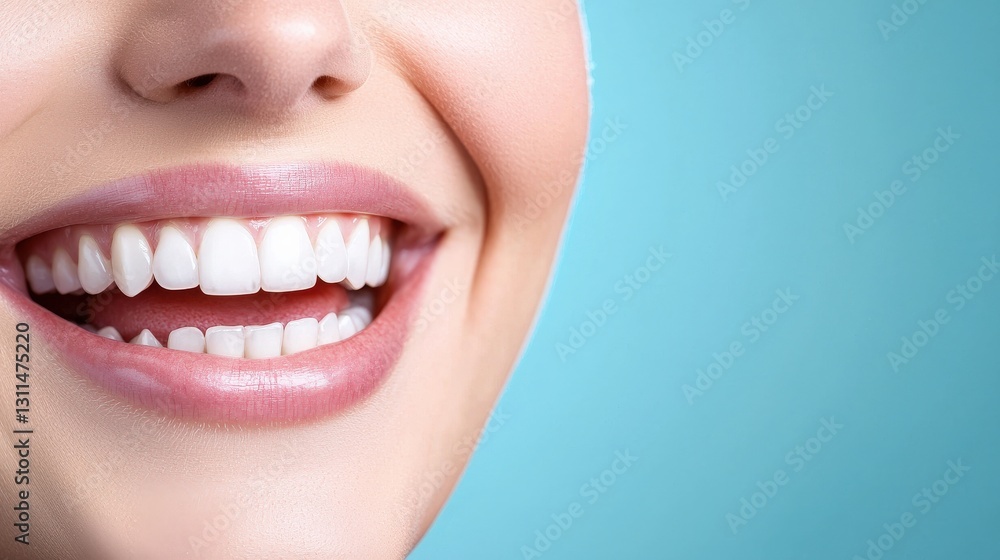 Obraz premium Smiling woman close-up studio portrait bright positive vibe