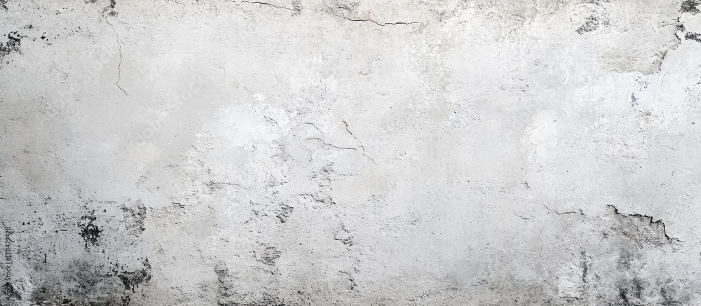 Fototapeta premium Vintage style gray concrete wall texture with cracks and imperfections in a horizontal layout suitable for loft design and copy space available.