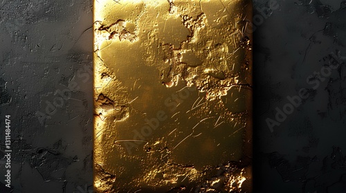 Obraz na płótnie gold colored rectangular with rounded corners object with a black background w salonie