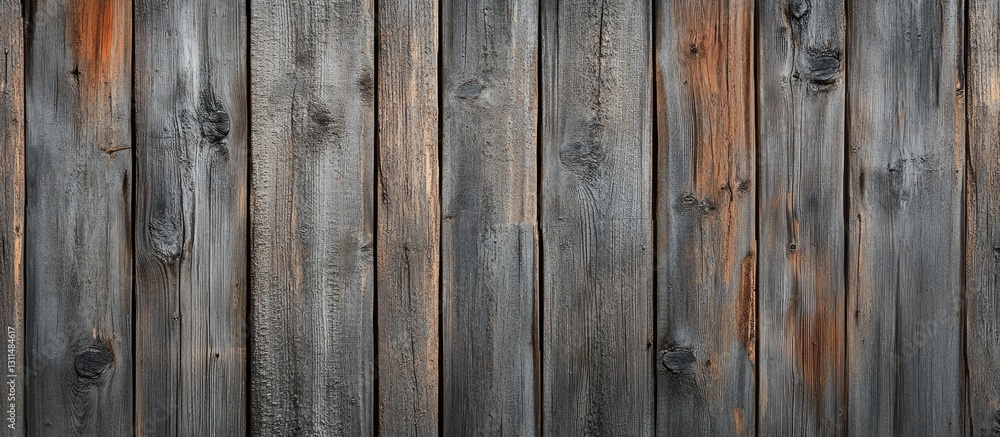 Weathered wooden planks in shades of brown and gray arranged vertically, showcasing a rustic texture with knots and grain variations. Weathered wooden planks in shades of brown and gray arranged vertically, showcasing a rustic texture with knots and grain variations.