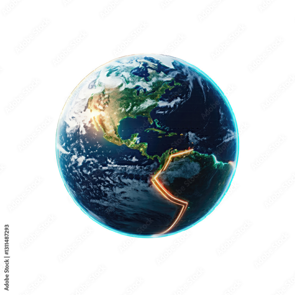 Stunning globe illustration showcasing Earth's vibrant features. Stunning globe illustration showcasing Earth's vibrant features.